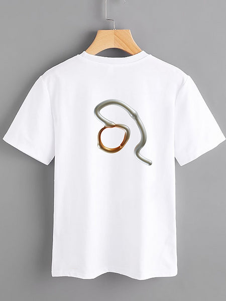 White T-shirt - Leo - Mercan Seker