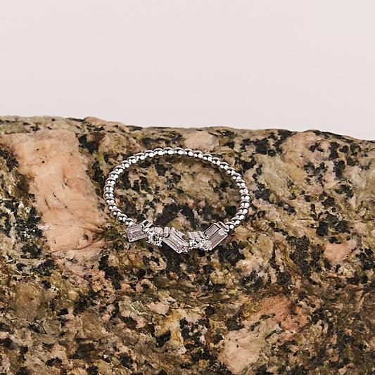 Clear Cubic Zirconia 925 Sterling Silver Ring